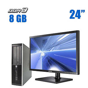 ПК+Монітор HP Compaq 6200 Pro SFF/ Core i3-2100/ 8 GB RAM/ 240 GB SSD/ HD 2000 + Samsung NC241 24" 1920x1080, фото 1