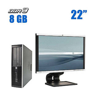 Комплект ПК: HP Compaq 6200 Pro SFF / Intel Core i3-2100 (4) ядра по 3.1 GHz) / 8 GB DDR3 / 240 GB SSD /, фото 1