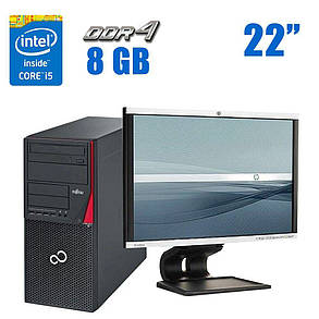 Комплект ПК: Fujitsu Esprimo P756 E90+ Tower / Intel Core i5-6500 (4 ядра по 3.2 — 3.6 GHz) / 8 GB DDR4 / 240, фото 1