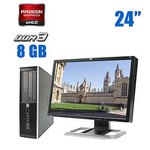 ПК+Монітор HP Compaq 6200 Pro SFF/ i3-2100/ 8GB RAM/ 240GB SSD/ Radeon HD 8490 1GB+HP LP2475w 24" 1920x1200, фото 1