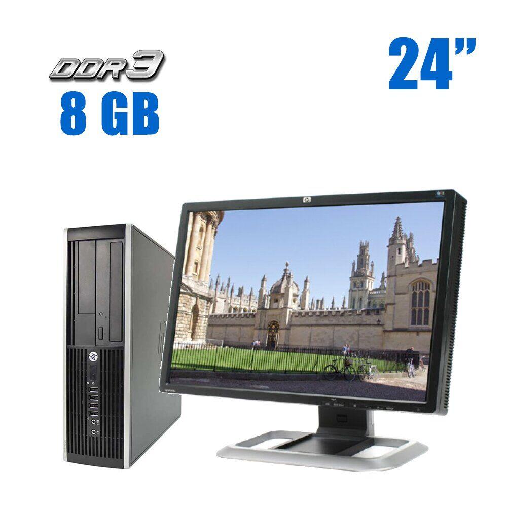ПК+Монітор HP Compaq 6200 Pro SFF/ Core i3-2100/ 8 GB RAM/ 240 GB SSD/ HD 2000 + HP LP2475w 24" 1920x1200