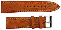 Кожаный ремешок для часов под крокодила Mykhail Ikhtyar Ш24 мм рыжий