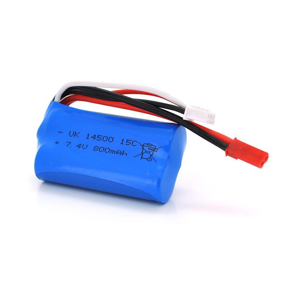 Акумулятор Li-ion 7.4V 800mAh (14500 x 2), 15C 5 контактів, фото 1