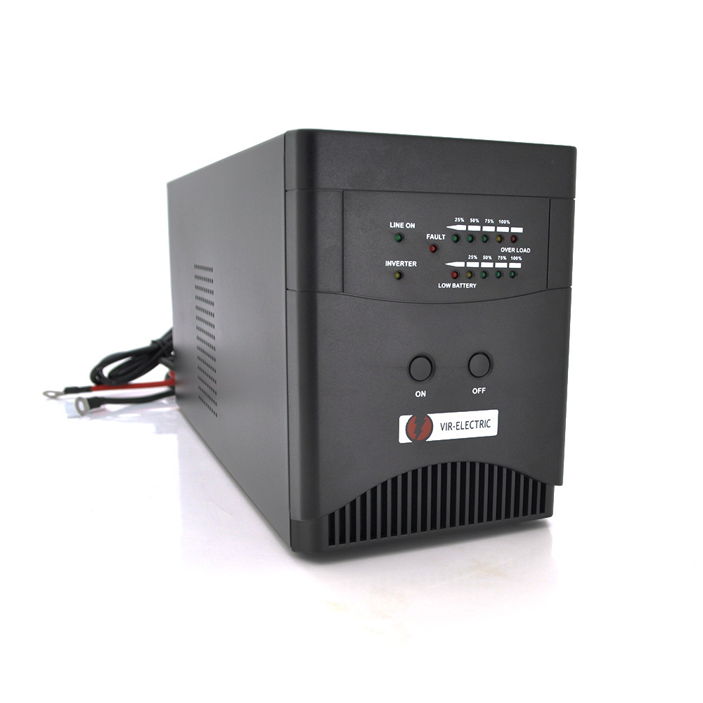 ДБЖ із правильною синусоїдою VIR-ELECTRIC NB-T601LED 1000VA(600 Вт), 12 V під зовнішню батарею, струм заряду 25 А,