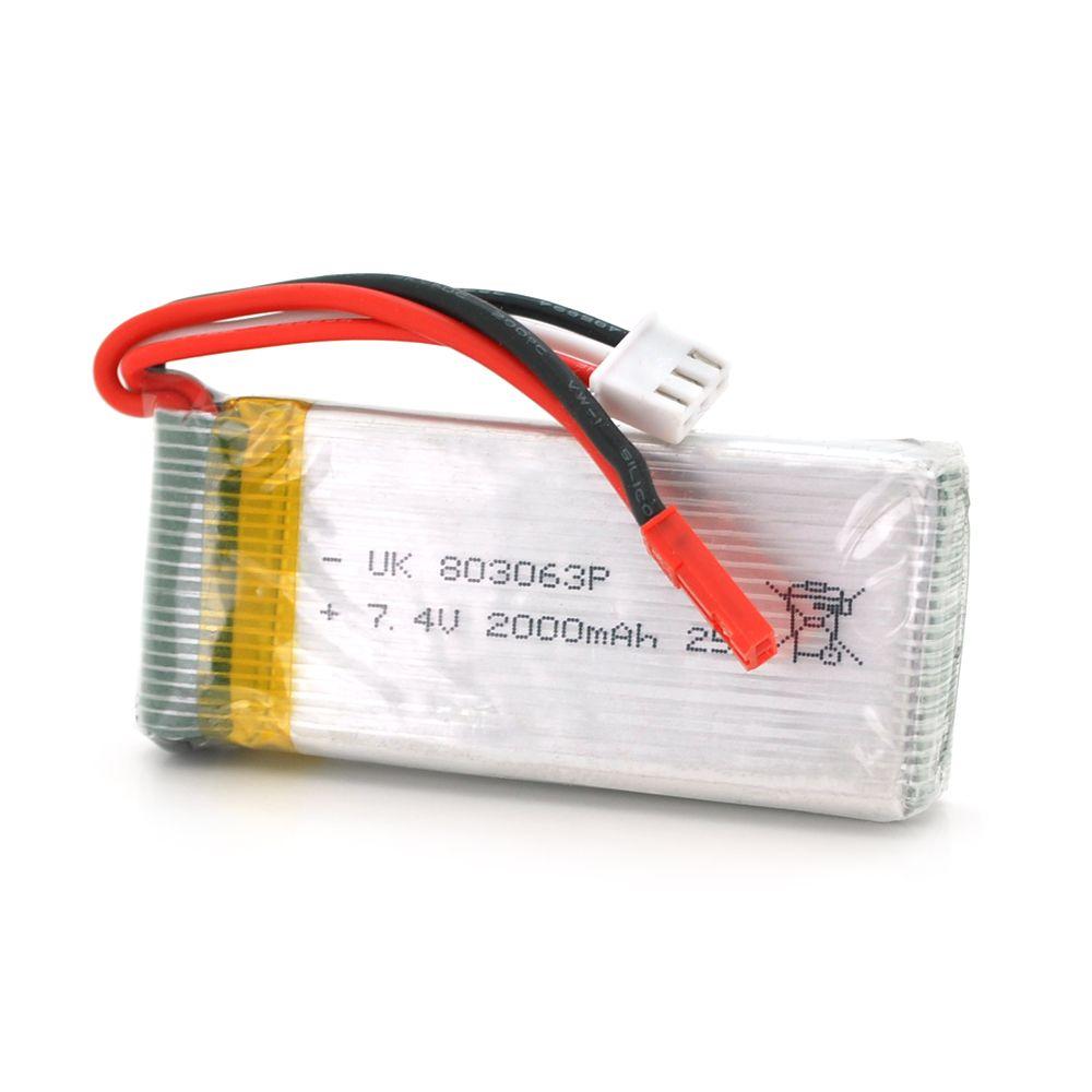 Акумулятор Li-pol 7.4 V 2000 mAh (8*30*63 P) 25C, 5 контактів