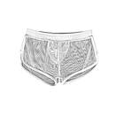 Прозорі труси хіпси від бренду JessBorn білого кольору, фото 4
