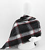 Шаль -Хустка Шотландка Зимова M&JJ Антрацит-Білий 140х140 см (8499), фото 3