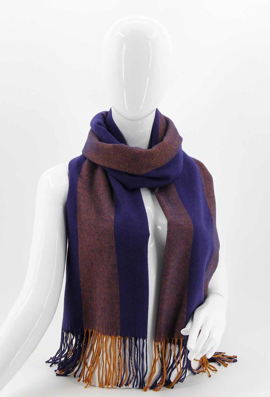 ШАРФ жіночий M&JJ МІЛАН Синій-Оранж 180х65 см (8595), фото 1