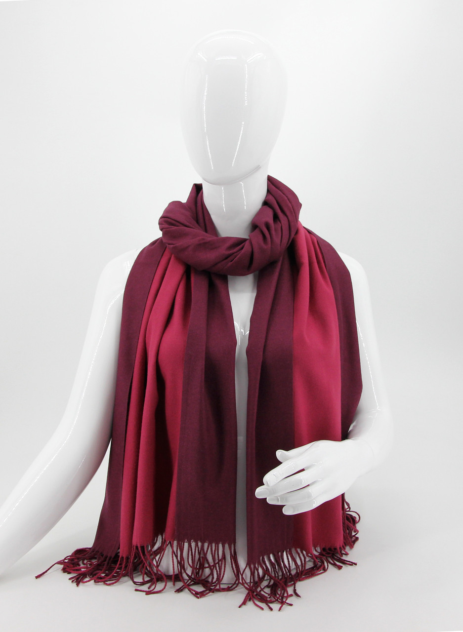 Шарф жіночий M&JJ Флоренція Бордово-червоний 190х65 см (8326), фото 1
