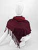 Шарф жіночий M&JJ Флоренція Бордово-червоний 190х65 см (8326), фото 2