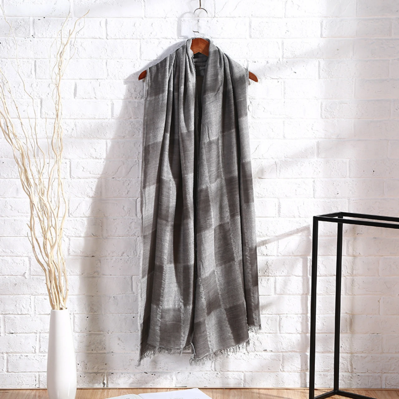 Шарф M&JJ Х'юстон Світло-сірий 180х70 см (8281), фото 1