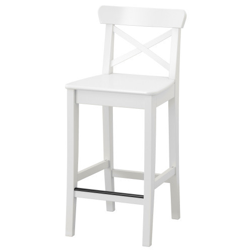 Стілець барний IKEA INGOLF білий 63 см 101.226.47