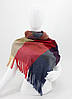 ШАРФ жіночий M&JJ СКАЙ червоний/синій/бежевий 75х180 см (1044), фото 6