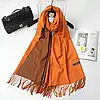 Шарф жіночий M&JJ Флоренція Помаранчевий/мокко 190х65 см (8334), фото 4