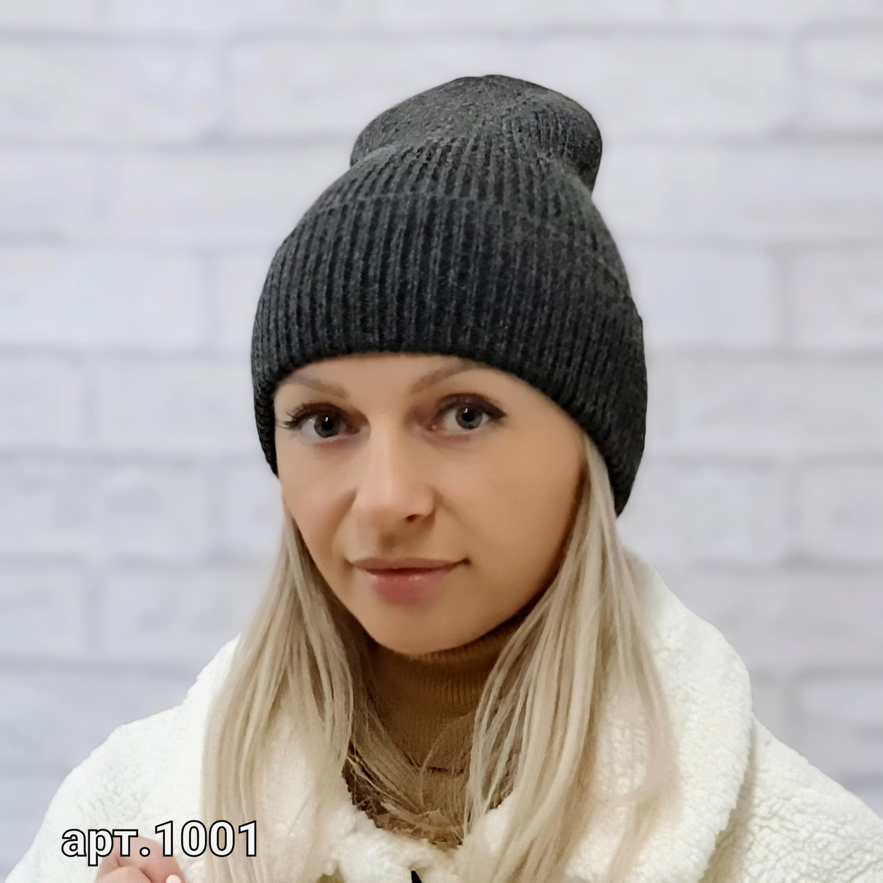 Шапка унісекс M&JJ ЙОРК Антрацит меланж 1001