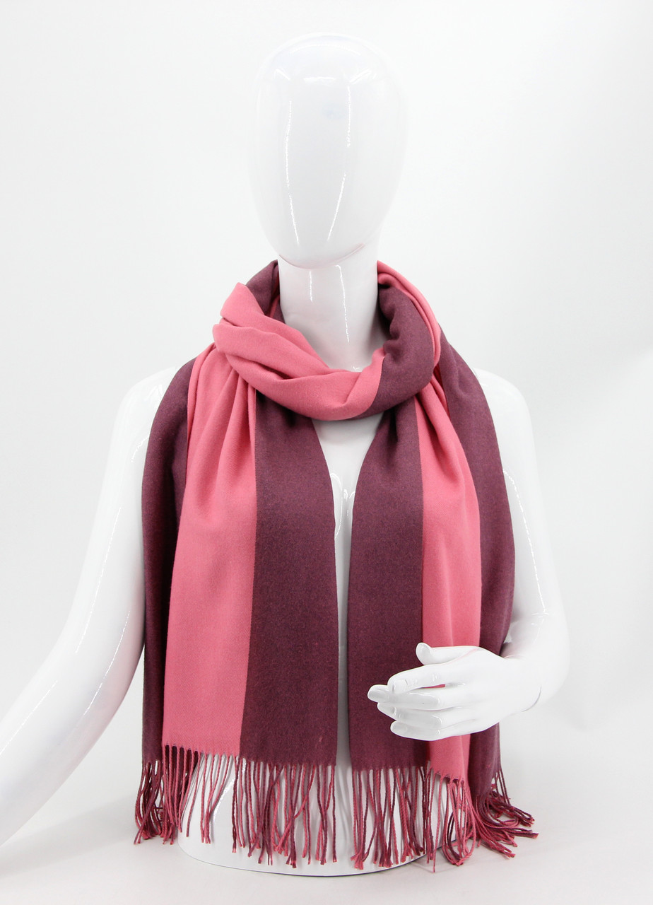 ШАРФ жіночий M&JJ ФЛОРЕНЦІЯ Корал-Вишня 190х65 см (8006), фото 1