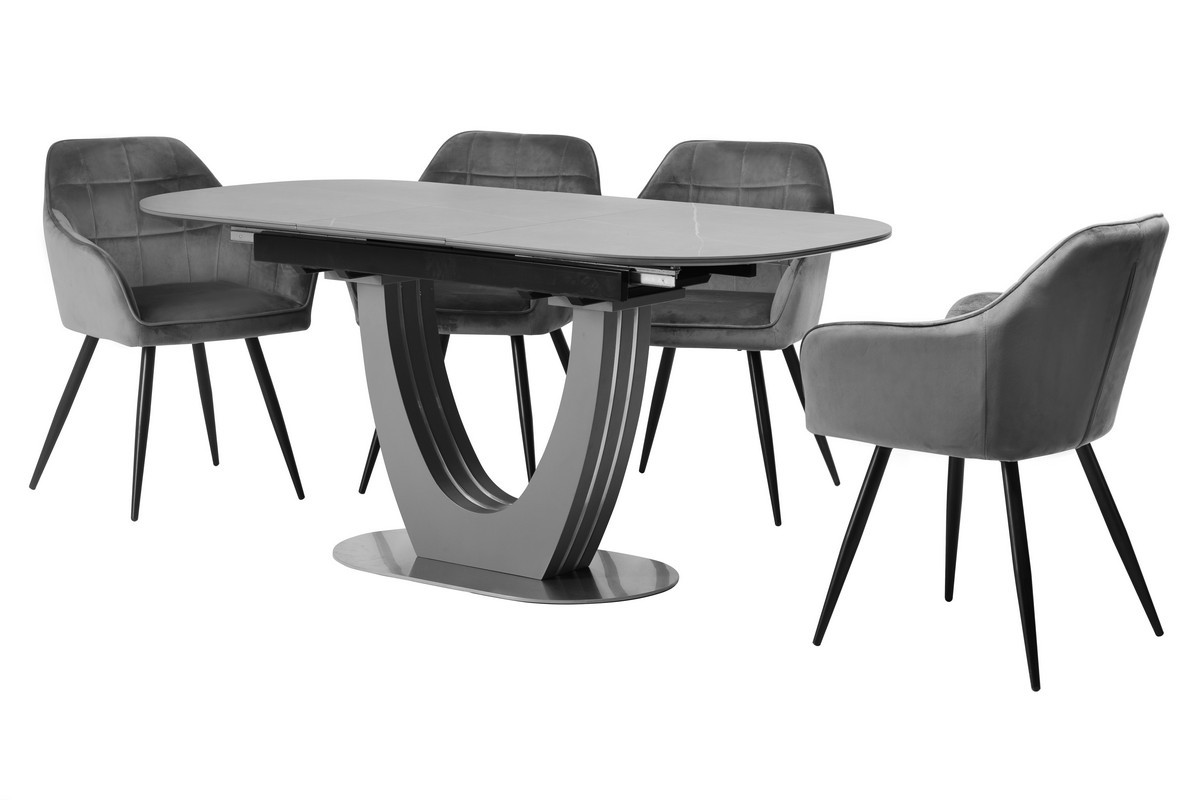 Керамічний стіл TML-866 VETRO айс грей
