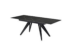 Керамічний стіл Васко TML-893 VETRO неро дорадо + чорний, фото 2