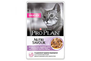 Консерва Pro Plan Cat Nutrisavour Delicate 85г х 26 шт консерва для кішок з чутливим травленням з індичкою