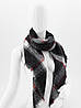 Шаль -Хустка Шотландка Зимова M&JJ Антрацит-Білий 140х140х220 см (8478), фото 2