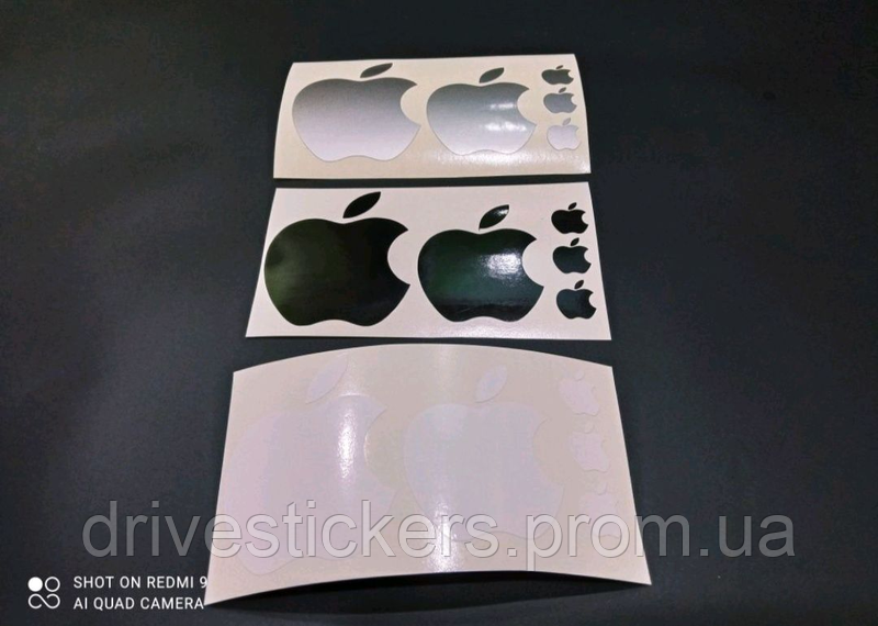 Наклейки ́пл iPhone apple ipad store телефон комп'ютер планшетплпл-білі сріблясті чорні сині