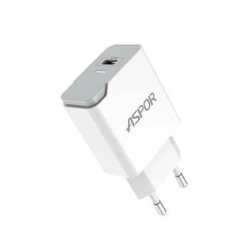 Мережевий зарядний пристрій Aspor A825 PD QC3.0 (20W PD)- білий