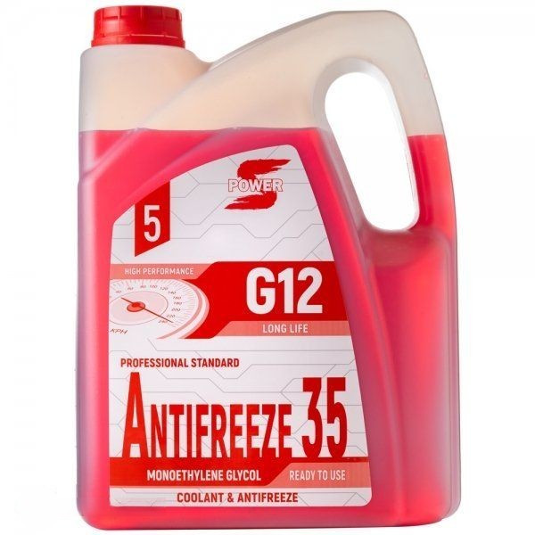Антифриз S-Power Red охолоджувальна готова рідина 5кг G12 (SP-35G12R-5KG-CAN-SPI)
