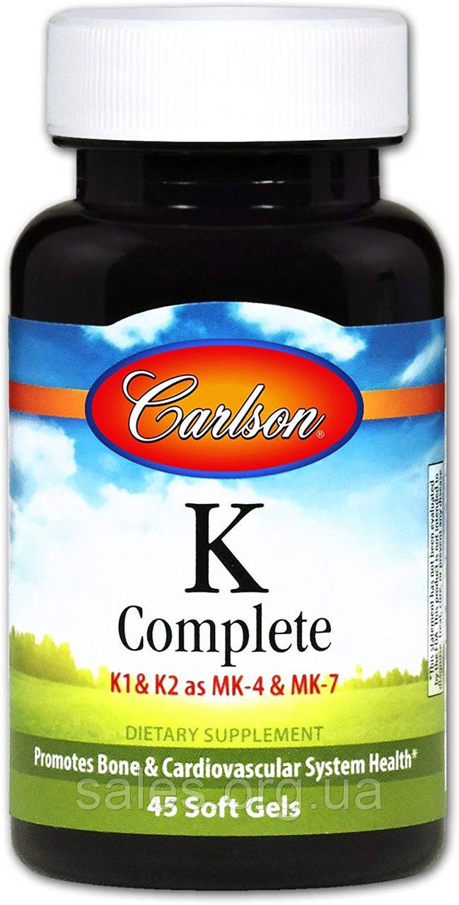 Купить Витамин К полная формула K-Complete Carlson Labs 45 гелевых ...