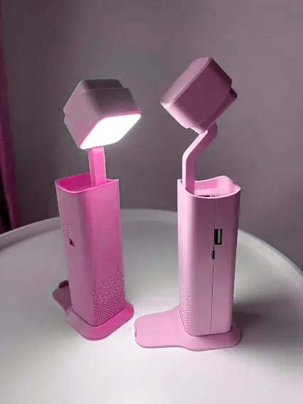 Розовый фонарь-настольная лампа с Power Bank XANES - фото 1 - id-p1903287493