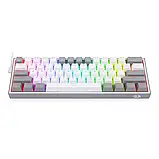 Клавіатура Redragon Fizz K617 RGB USB механічна, дротова, розмір 60% — Білий +сірий, фото 3