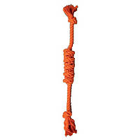 Іграшка для собак Croci JUICE канат з вузловою серединою, колір апельсин, 43см
