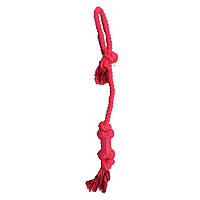 Игрушка для собак Croci JUICE канат с ручкой и косточки, цвет ягод, 50см