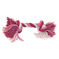 Игрушка для собак Croci канат грейфер с узлами, розовый, 15см
