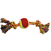 Іграшка для собак Croci канат грейфер з тенісний м'ячем, 30,5 см, 6 см