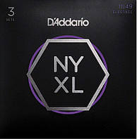 Струны для электрогитары 3 Sets D'Addario NYXL1149-3P Nickel Wound Medium Electric Guitar Str EV, код: 6556180