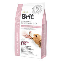 Сухий корм Brit GF VetDiets dog Hypoallergenic 2 кг для собак при алергії з лососем, горохом і гречкою