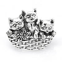 Брошка BROCHE Кошенята срібляста BRBF112999 PK, код: 7720549