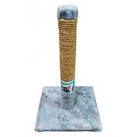 Драпак - столбик на подставке (джут) "Пушистика" серая 30/55 см