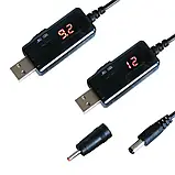 Кабель USB-DC для роутера 9V/12V з перемикачем, живлення від PowerBank, DC 5.5×2.1, фото 3