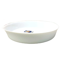 Белое круглое блюдо Люминарк Smart Cuisine Wavy для запекания и подачи 260 мм Q8164