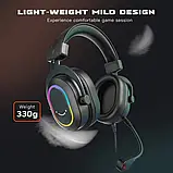 Fifine H6 USB-навушники зі знімним мікрофоном, RGB-підсвіткою — Рожевий, фото 3