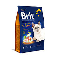 Brit Premium Cat Indoor 8 кг Сухой корм для кошек живущих в помещении с курицей