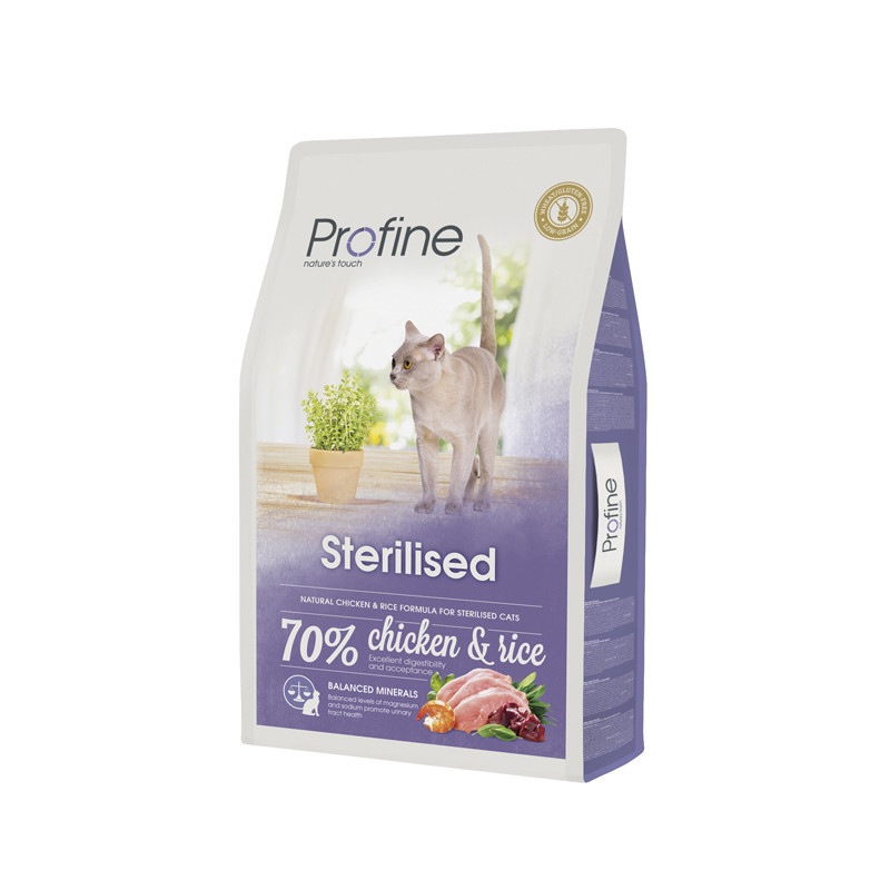 Profine Cat Sterilised 10 кг сухий корм для стерилізованих кішок і кастрованих котів з куркою