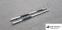 Пороги боковые труба Chery Tiggo 2 (3X) D60 с накладками