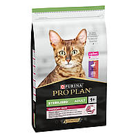 Purina Pro Plan Sterilised 10 кг сухой корм для стерилизованных кошек и кастрированных котов с уткой и печенью