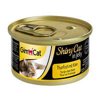 Влажный корм Shiny Cat k 70г для кошек тунец и сыр