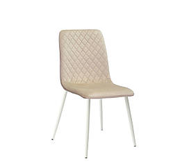Стілець Milton  бежевий велюр OR- 851 на металевих білих ногах