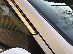 Дефлектори вітровики вікон Mazda 6 SED 08-12 П/K скотч "FLY" "молдинг із нержавіючої сталі 3D"