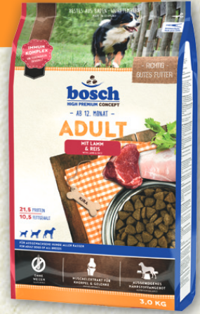 Bosch Adult Lamb & Rice 3 кг сухий корм для дорослих собак, ягня та рис