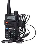 Рація Baofeng UV-5R + гарнітура - Чорний, фото 3